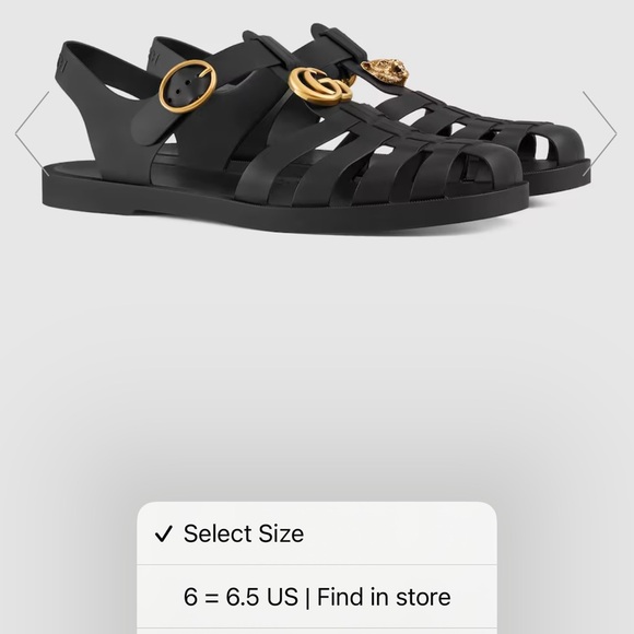 ✨BRAND NEW ✨💯% AUTHENTIC GUCCI RUBBER SANDALS - Picture 8 of 9